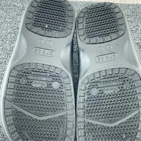 Crocs Adult M8/W10 black slip resistant dual crocs comfort shoes s2210 - Picture 8 of 10
